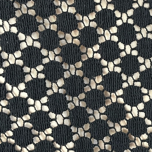 Milly of New York VINTAGE Black Crochet Dot Overlay Dress 4 Breakfast at Tiffany - Picture 7 of 16